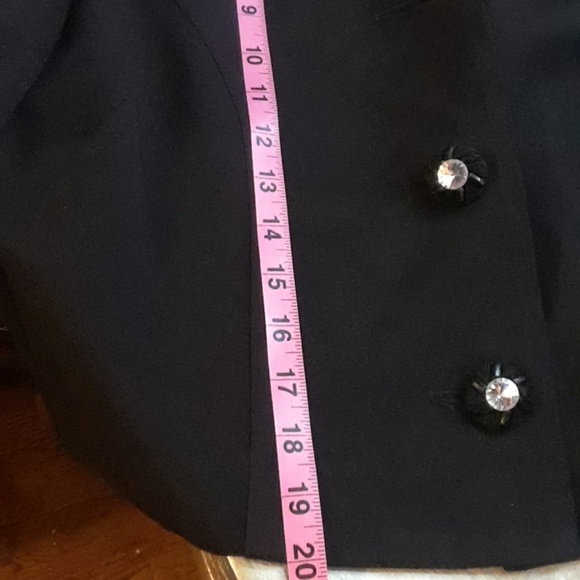 Striking Black Blazer with Embellishments, size 10 - Picture 5 of 6